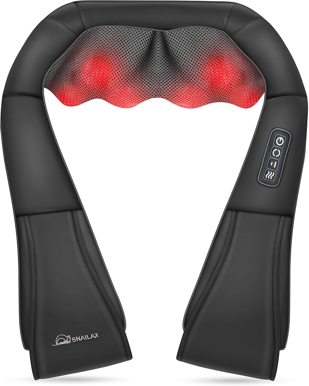 Snailax Shiatsu Neck and Shoulder Massager - Back Massager with Heat, Deep Kneading Electric Massage Pillow for Neck, Back, Shoulder,Foot,Body